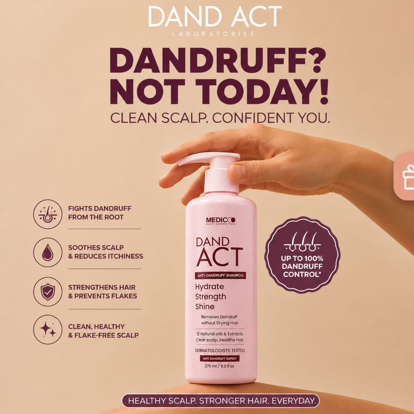 DandAct Anti-Dandruff Shampoo - free sulphate