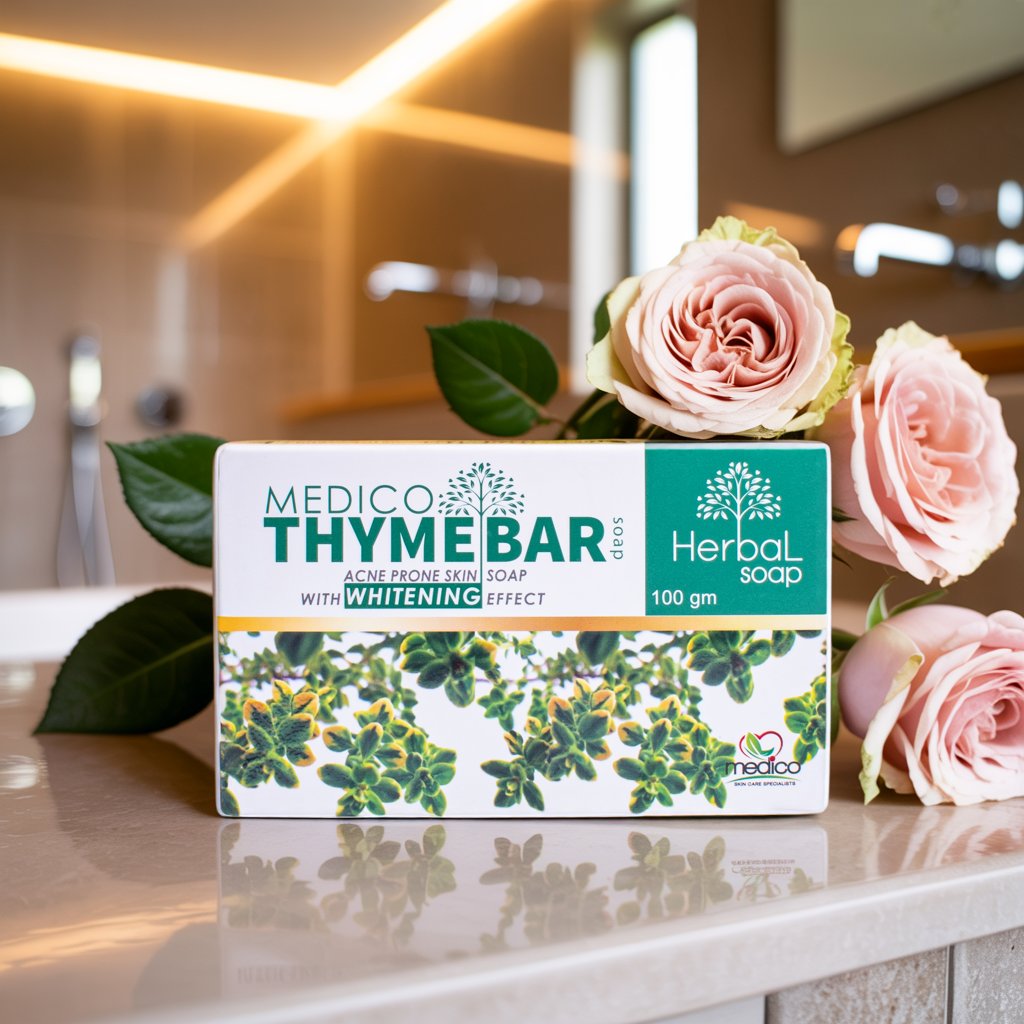 صابونة الزعتر بحمض الكوجيك وعرق السوس – Medico Thyme Soap